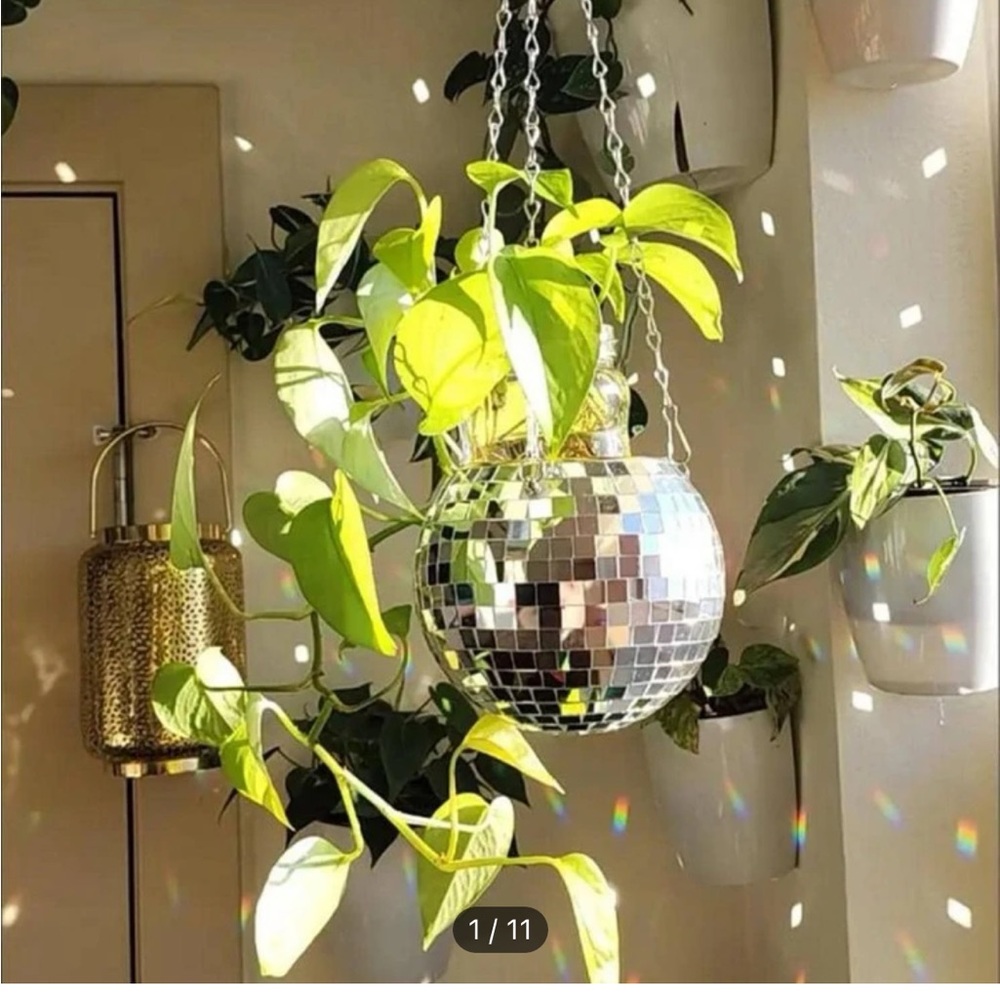 Shein Disco Ball Planter